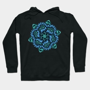 Artwork Illustration Six Sides Crystal Flower Hoodie